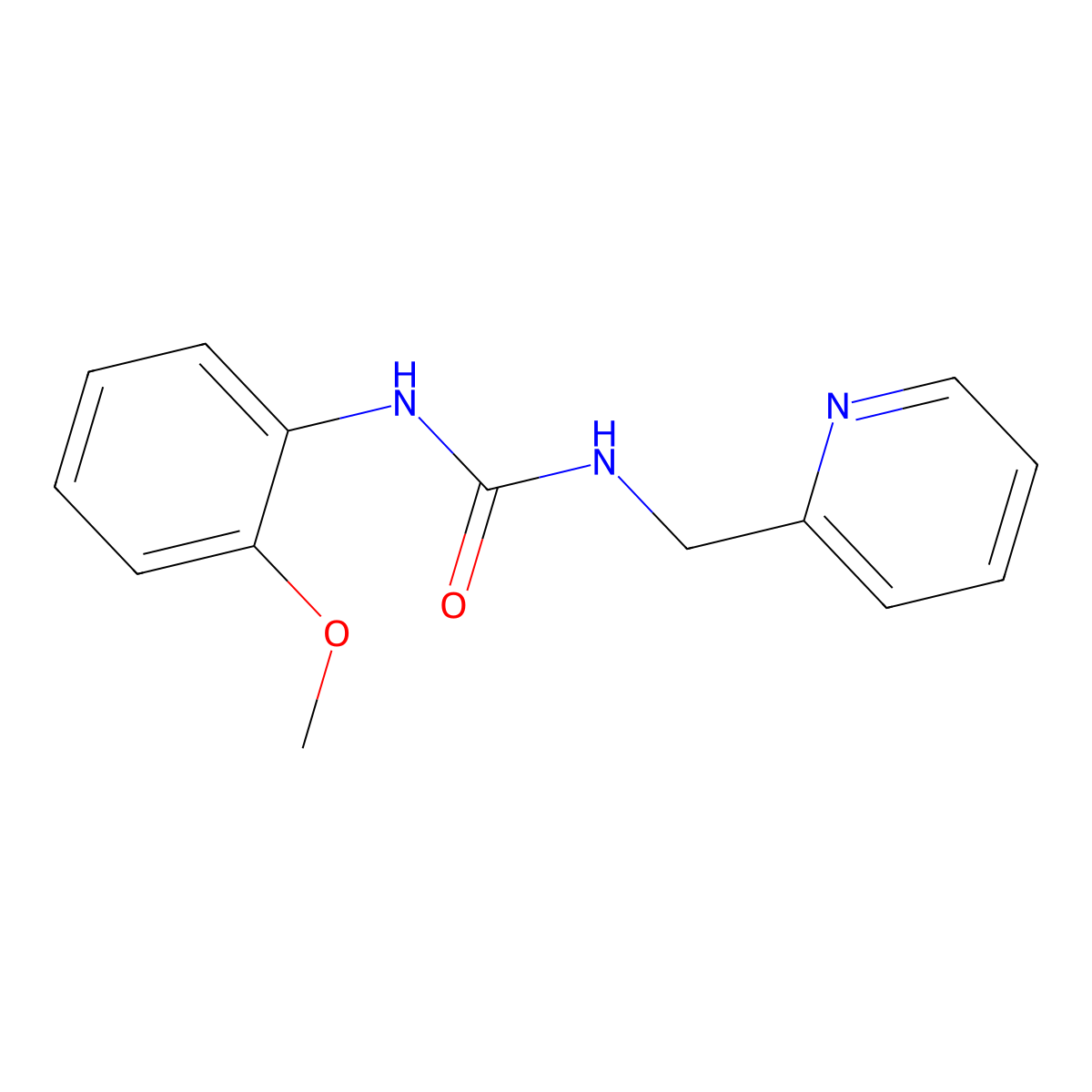 1-(2-Methoxyphenyl)-3-(pyridin-2-ylmethyl)urea molecular structure, CAS 381717-27-7