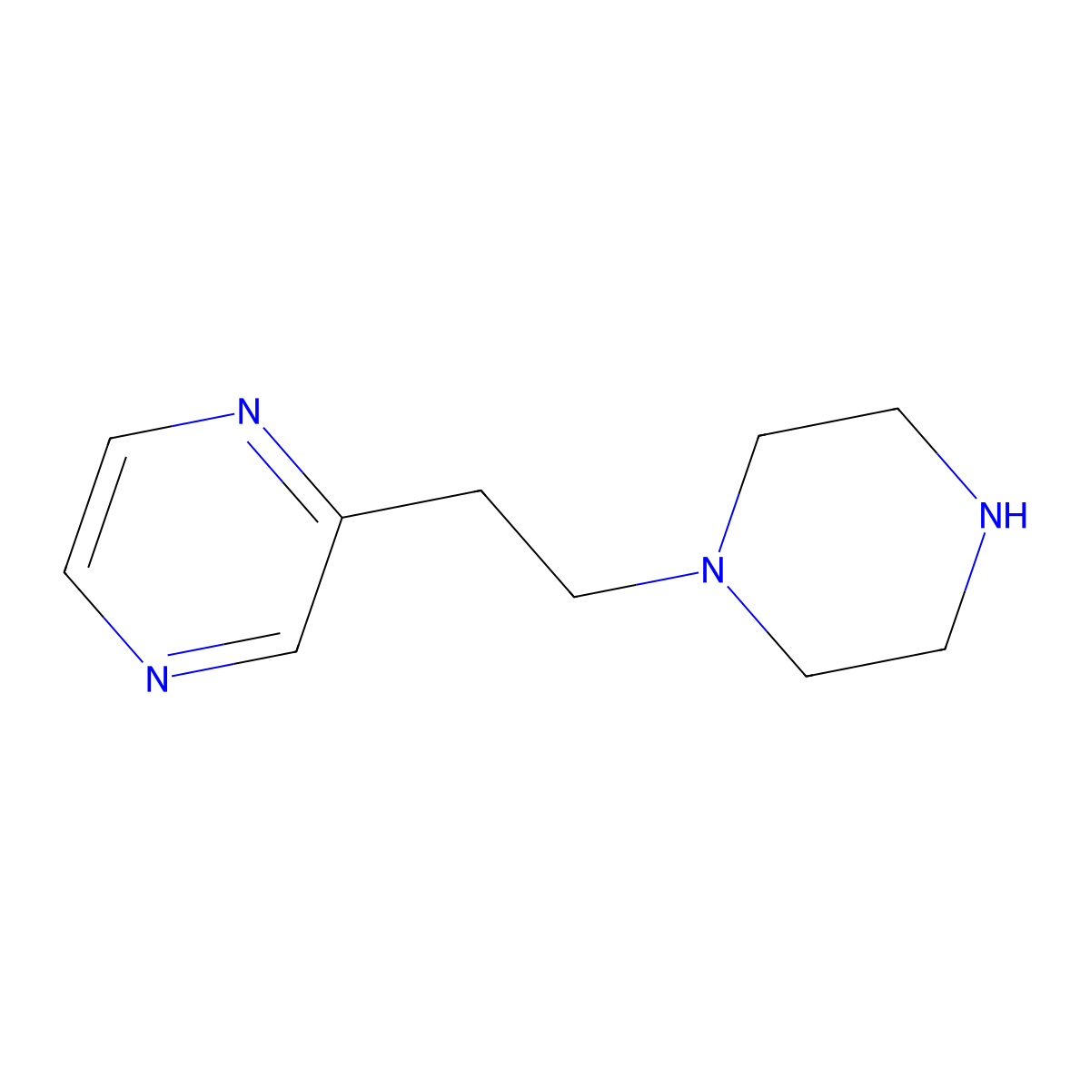 2-[2-(Piperazin-1-yl)ethyl]pyrazine molecular structure, CAS 381721-51-3