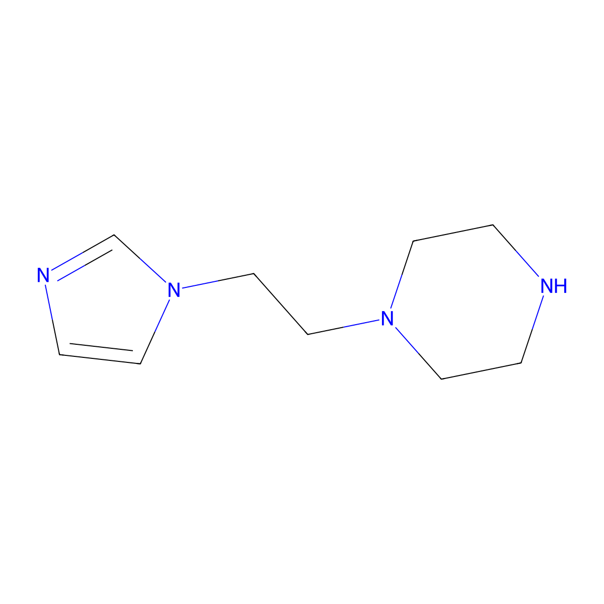 1-(2-Imidazol-1-yl-ethyl)-piperazine molecular structure, CAS 381721-55-7