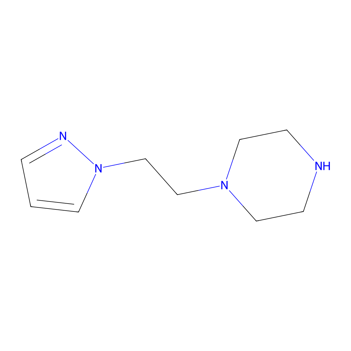 1-[2-(1H-Pyrazol-1-YL)ethyl]piperazine molecular structure, CAS 381721-56-8