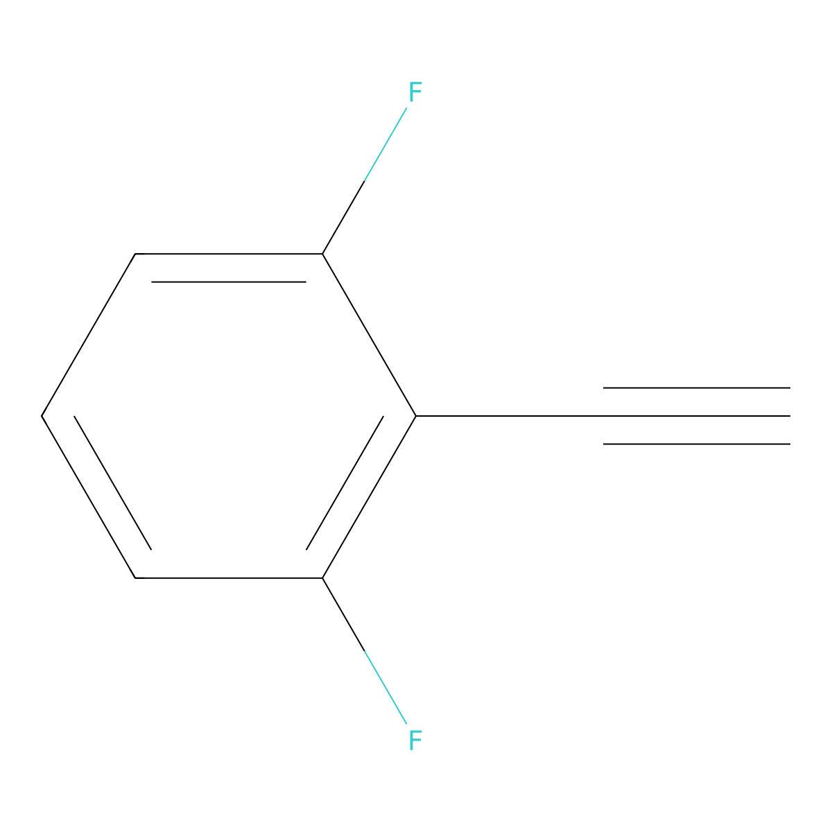 2-Ethynyl-1,3-difluorobenzene molecular structure, CAS 381723-16-6