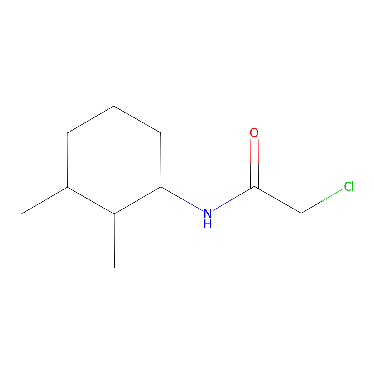 2-chloro-N-(2,3-dimethylcyclohexyl)acetamide molecular structure, CAS 381723-89-3