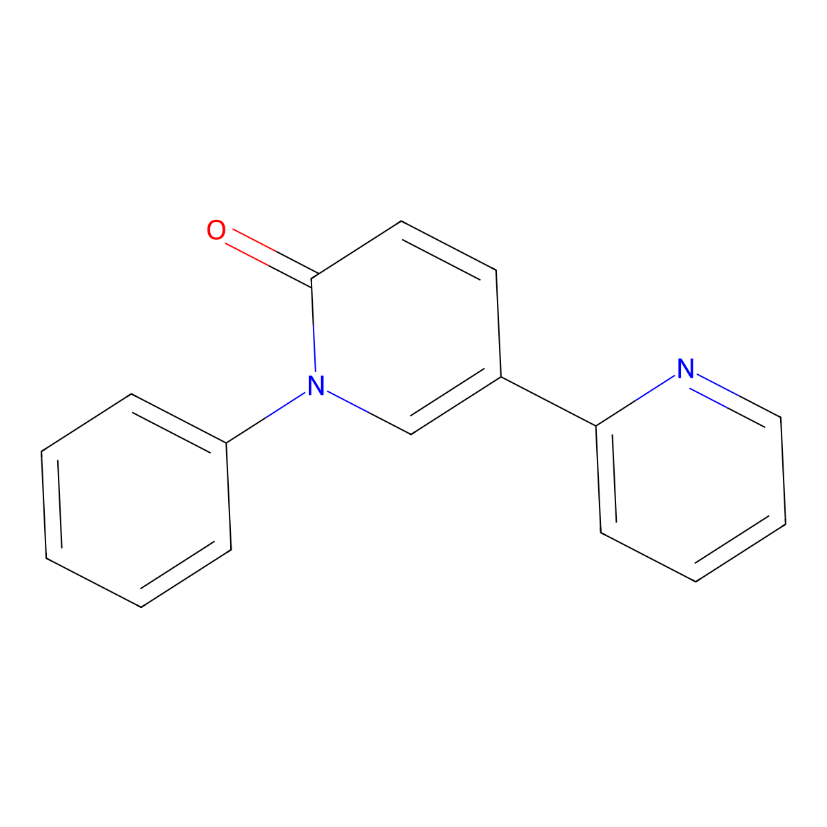 1-Phenyl-5-pyridin-2-ylpyridin-2-one molecular structure, CAS 381725-50-4