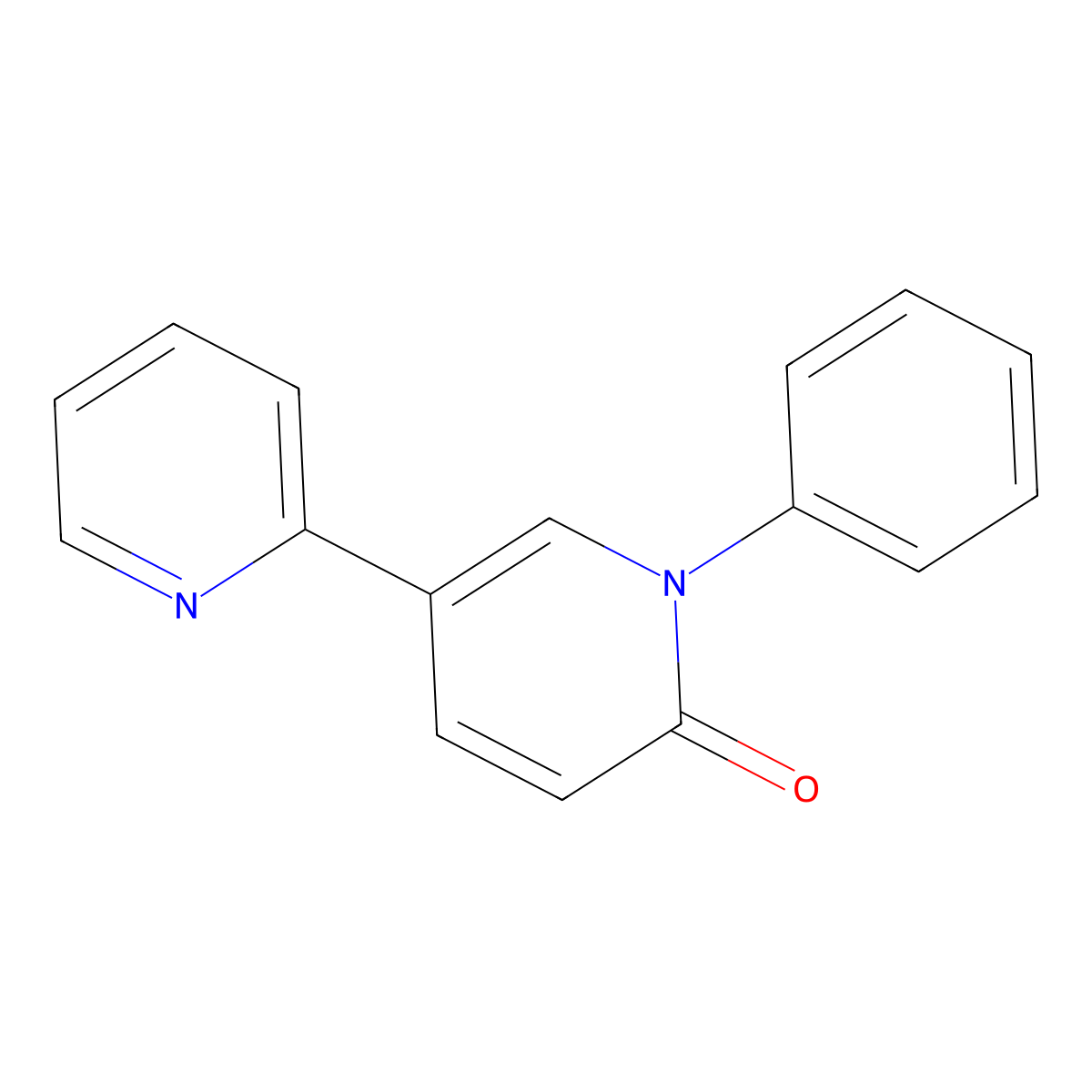 1-Phenyl-5-pyridin-2-ylpyridin-2-one molecular structure, CAS 381725-50-4