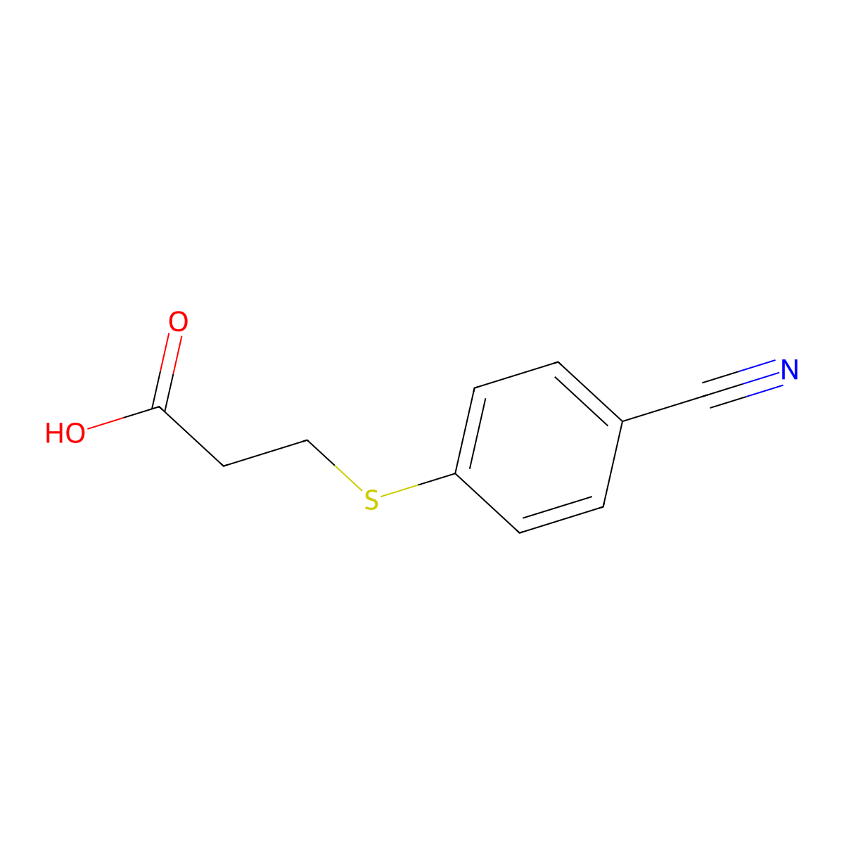3-[(4-Cyanophenyl)sulfanyl]propanoic acid molecular structure, CAS 381731-79-9
