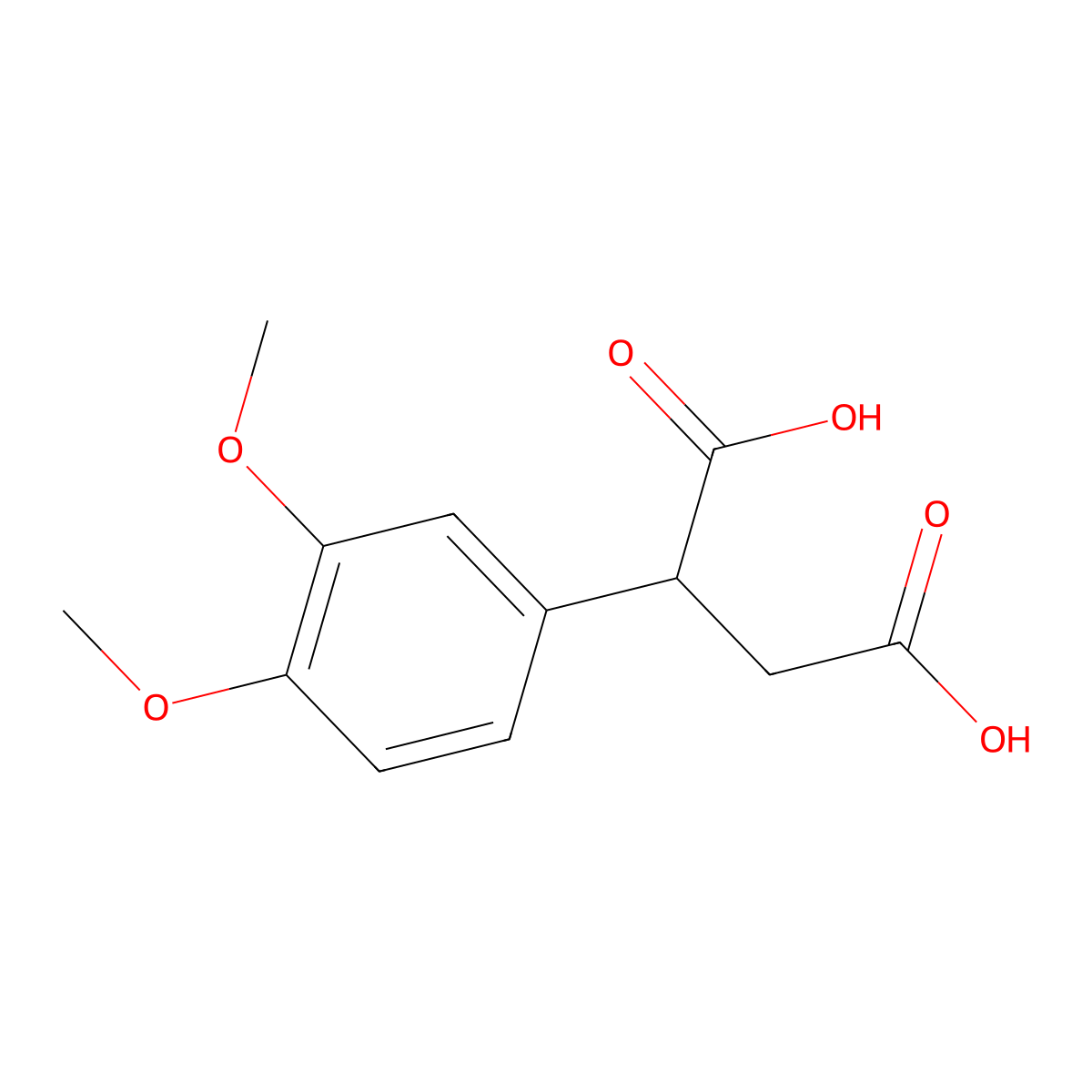 2-(3,4-Dimethoxyphenyl)succinic acid molecular structure, CAS 38175-27-8