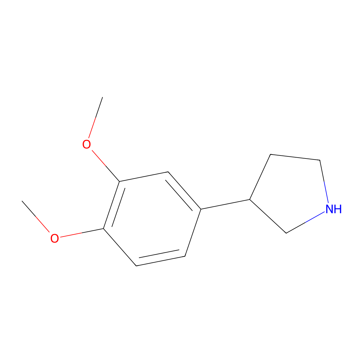3-(3,4-Dimethoxy-phenyl)-pyrrolidine molecular structure, CAS 38175-31-4