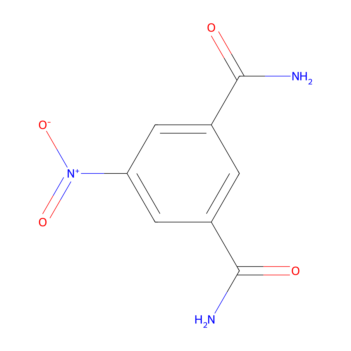 1,3-Benzenedicarboxamide, 5-nitro- molecular structure, CAS 38177-07-0