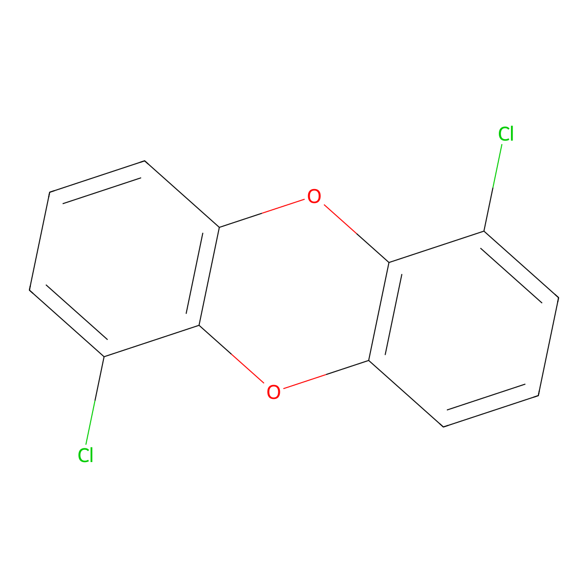 1,6-Dichlorodibenzo(b,e)(1,4)dioxin molecular structure, CAS 38178-38-0
