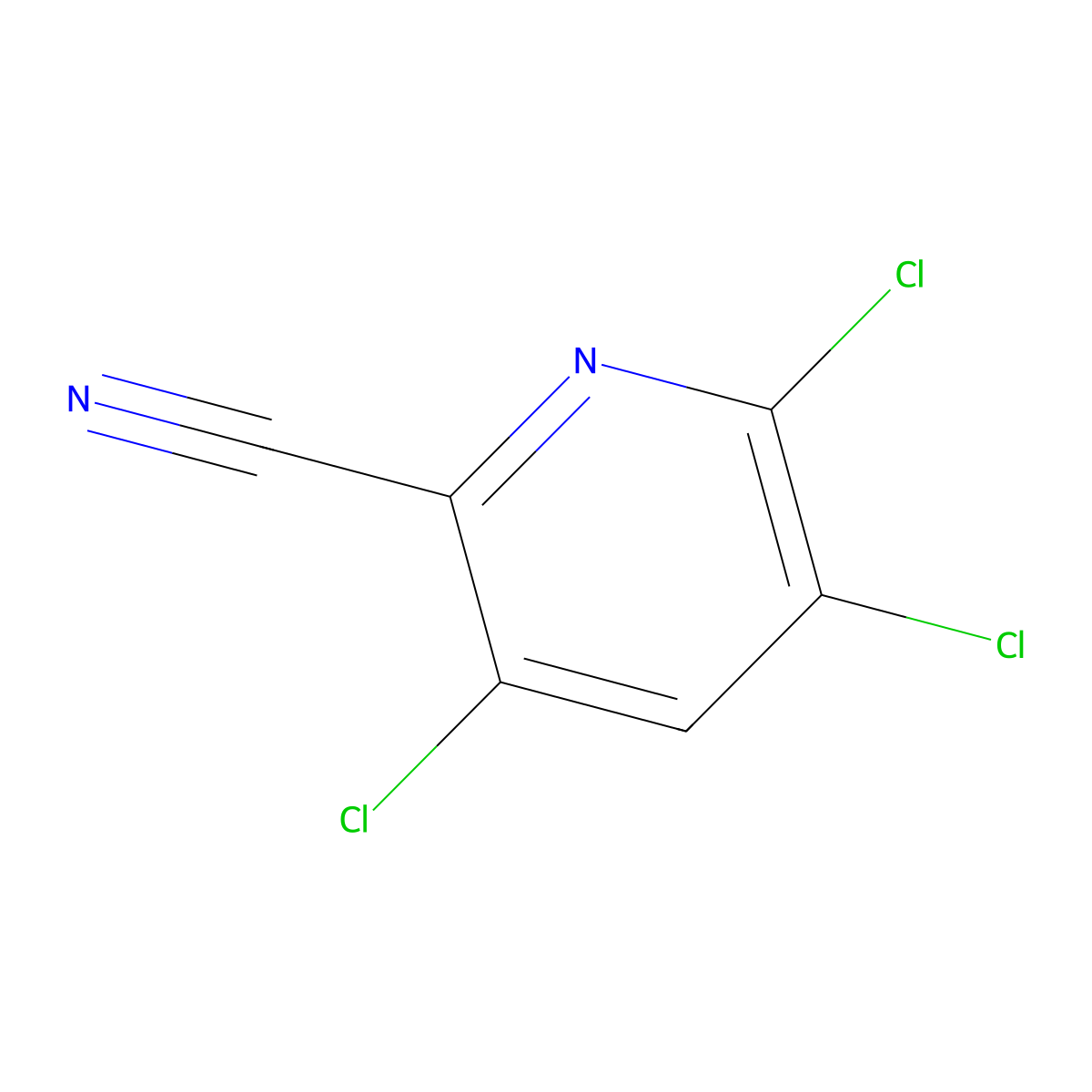 3,5,6-Trichloropyridine-2-carbonitrile molecular structure, CAS 38178-74-4