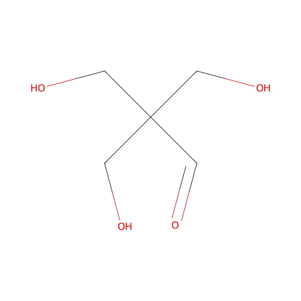 Propanal, 3-hydroxy-2,2-bis(hydroxymethyl)- molecular structure, CAS 3818-32-4