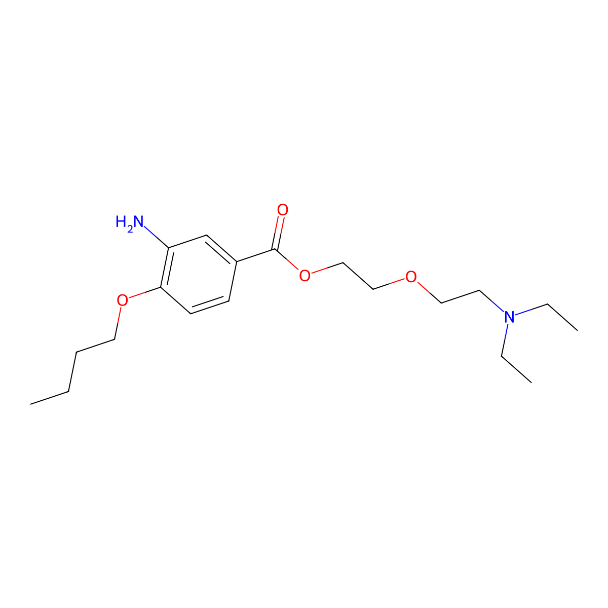 Betoxycaine molecular structure, CAS 3818-62-0