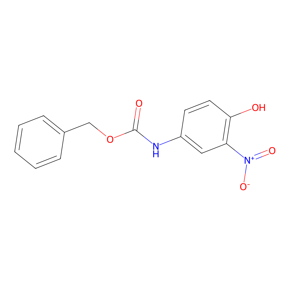 benzyl N-(4-hydroxy-3-nitrophenyl)carbamate molecular structure, CAS 38180-36-8