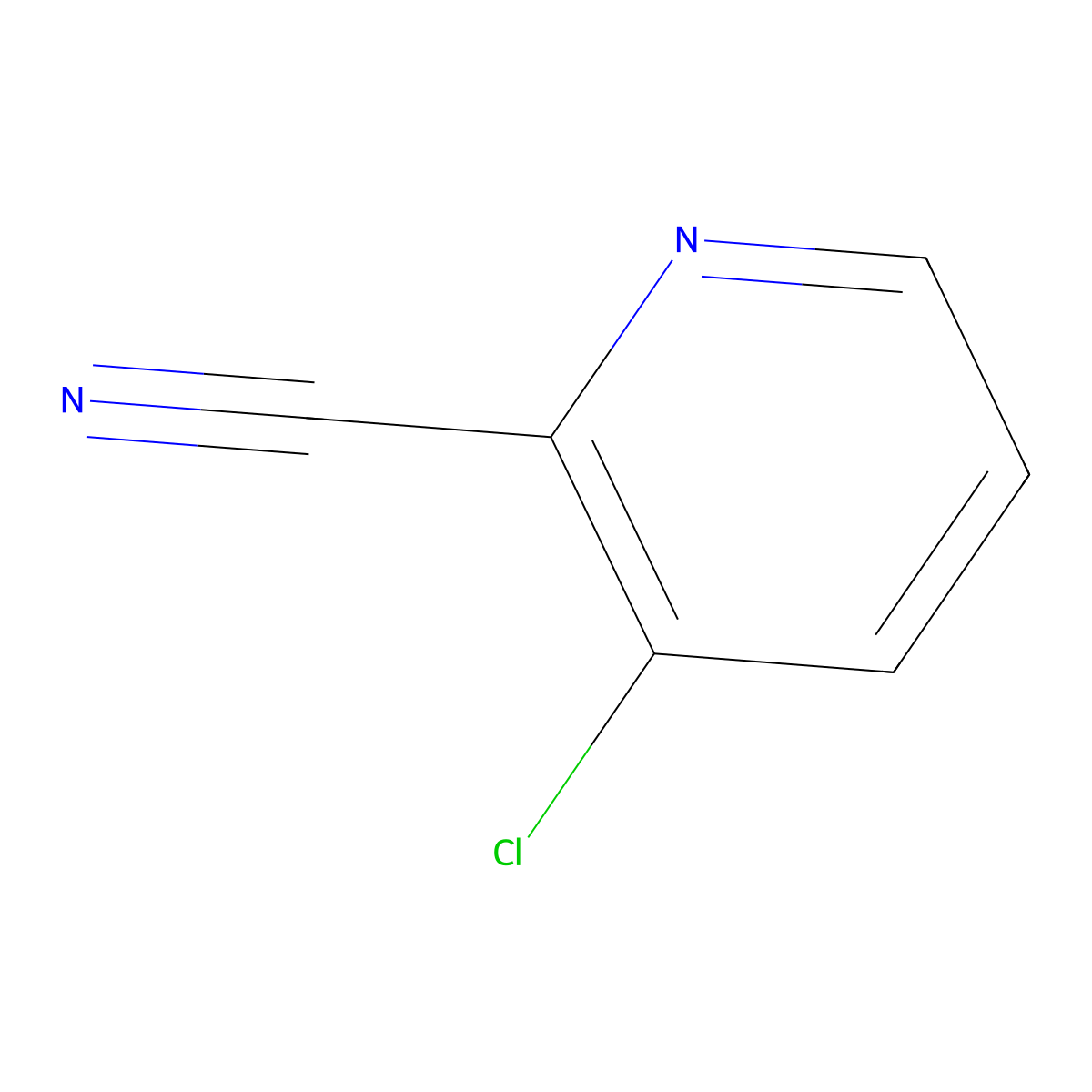 3-Chloropyridine-2-carbonitrile molecular structure, CAS 38180-46-0