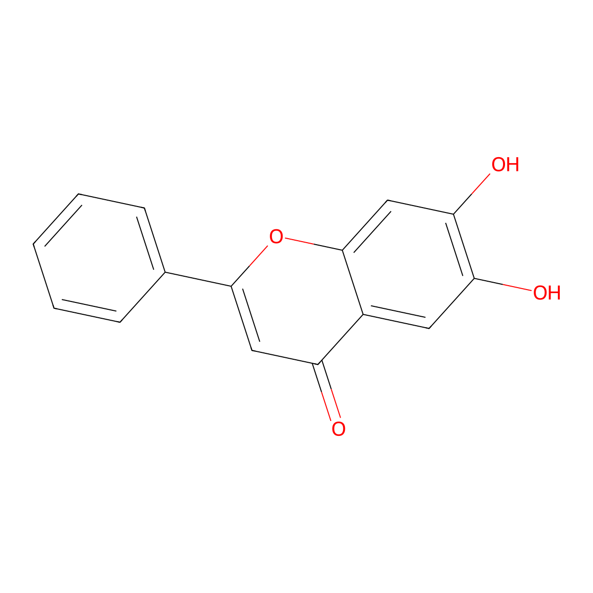 6,7-Dihydroxyflavone molecular structure, CAS 38183-04-9