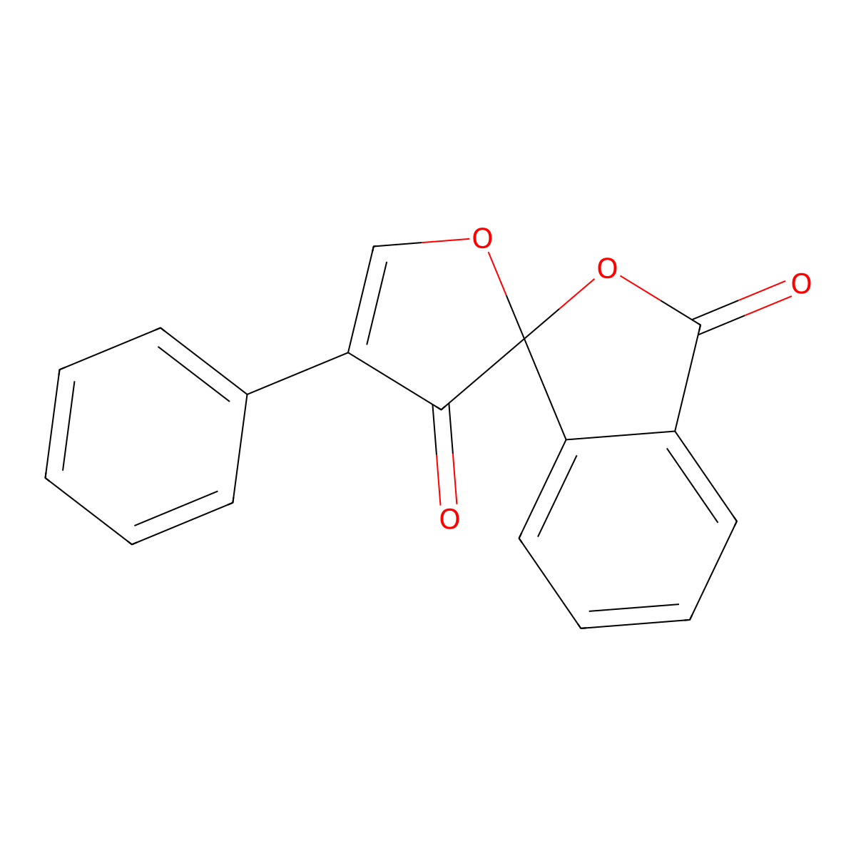Fluorescamine molecular structure, CAS 38183-12-9