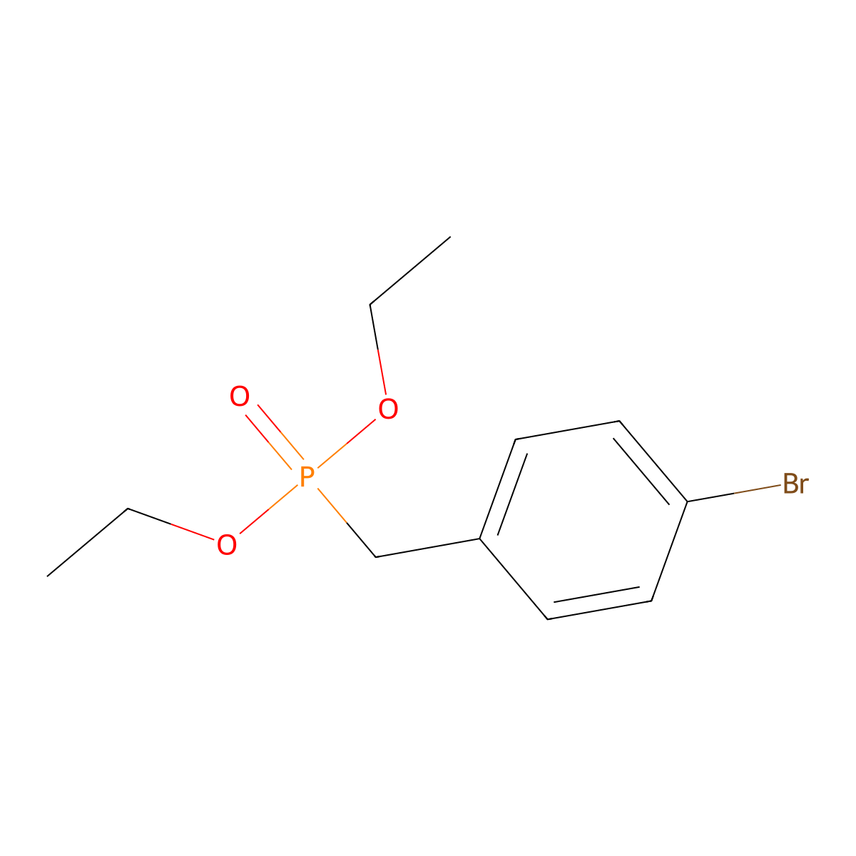 Diethyl P-((4-bromophenyl)methyl)phosphonate molecular structure, CAS 38186-51-5