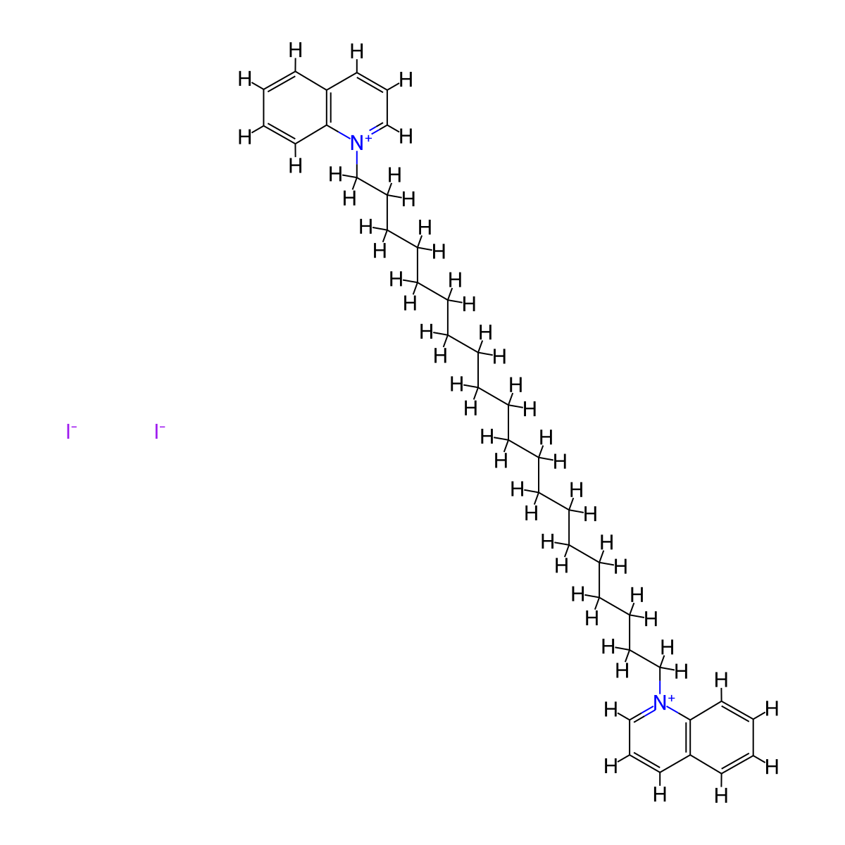 Quinolinium, 1,1'-eicosamethylenebis-, diiodide molecular structure, CAS 3819-24-7