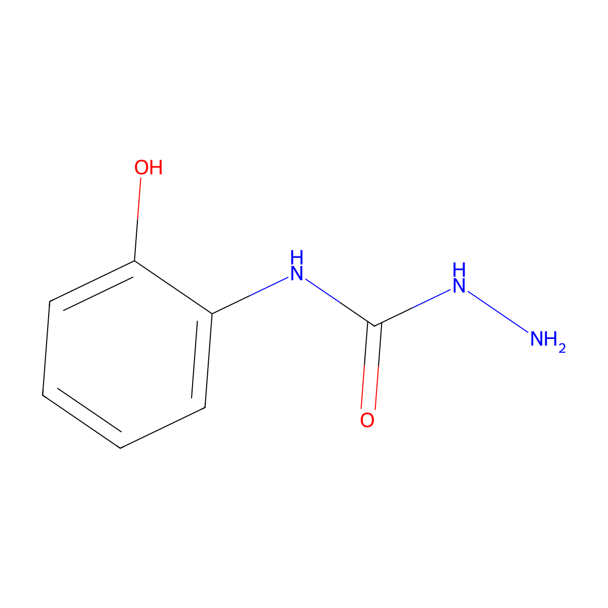 N-(2-hydroxyphenyl)hydrazinecarboxamide molecular structure, CAS 38191-26-3