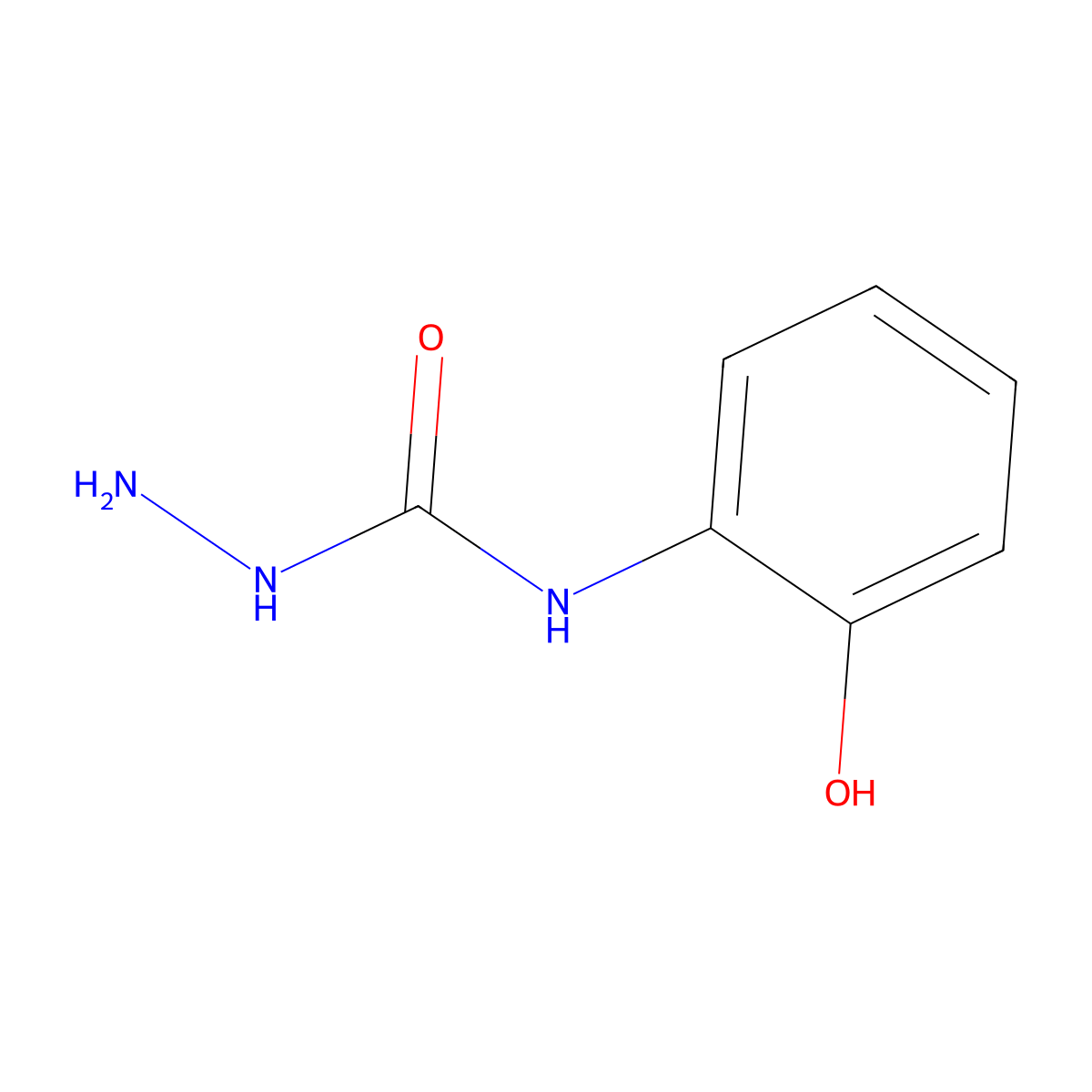 N-(2-hydroxyphenyl)hydrazinecarboxamide molecular structure, CAS 38191-26-3