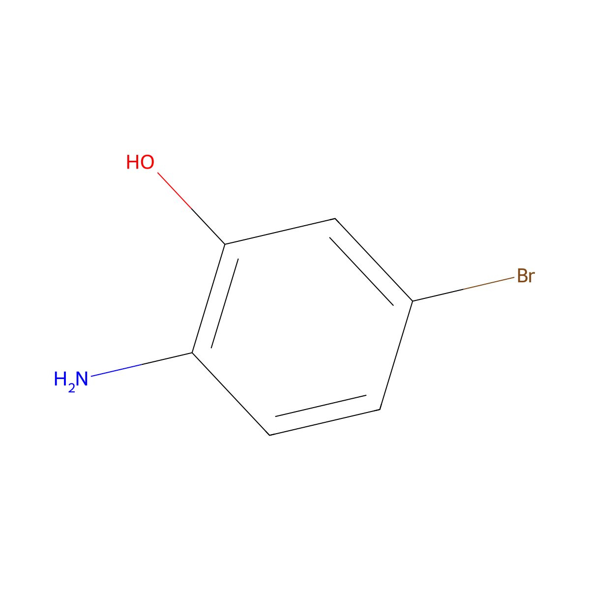 2-Amino-5-bromophenol molecular structure, CAS 38191-34-3