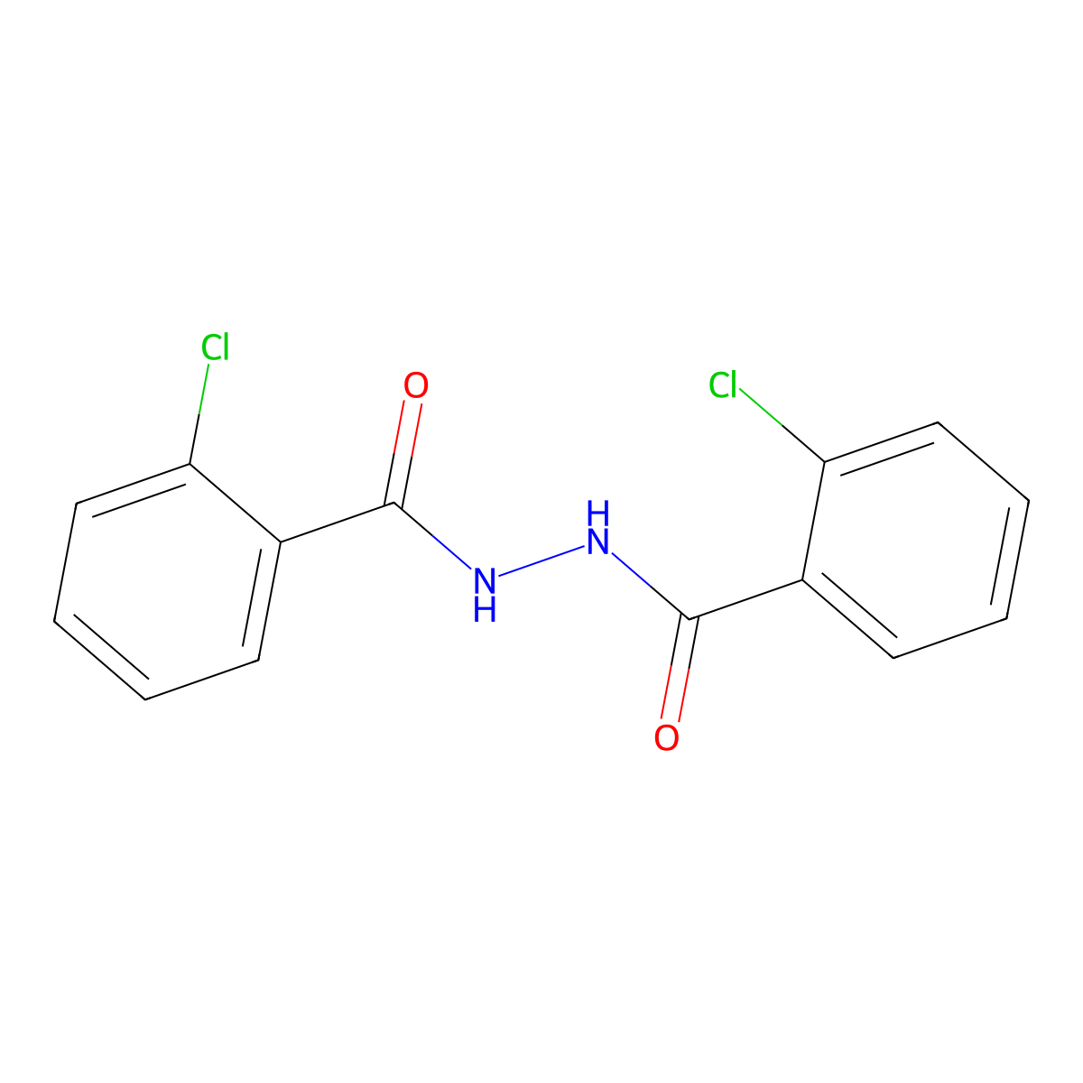 2-Chloro-n'-(2-chlorobenzoyl)benzohydrazide molecular structure, CAS 38192-13-1
