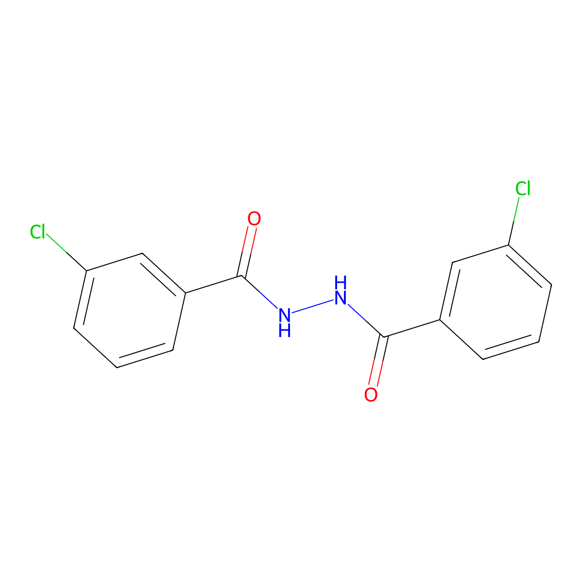 3-Chloro-n'-(3-chlorobenzoyl)benzohydrazide molecular structure, CAS 38192-14-2