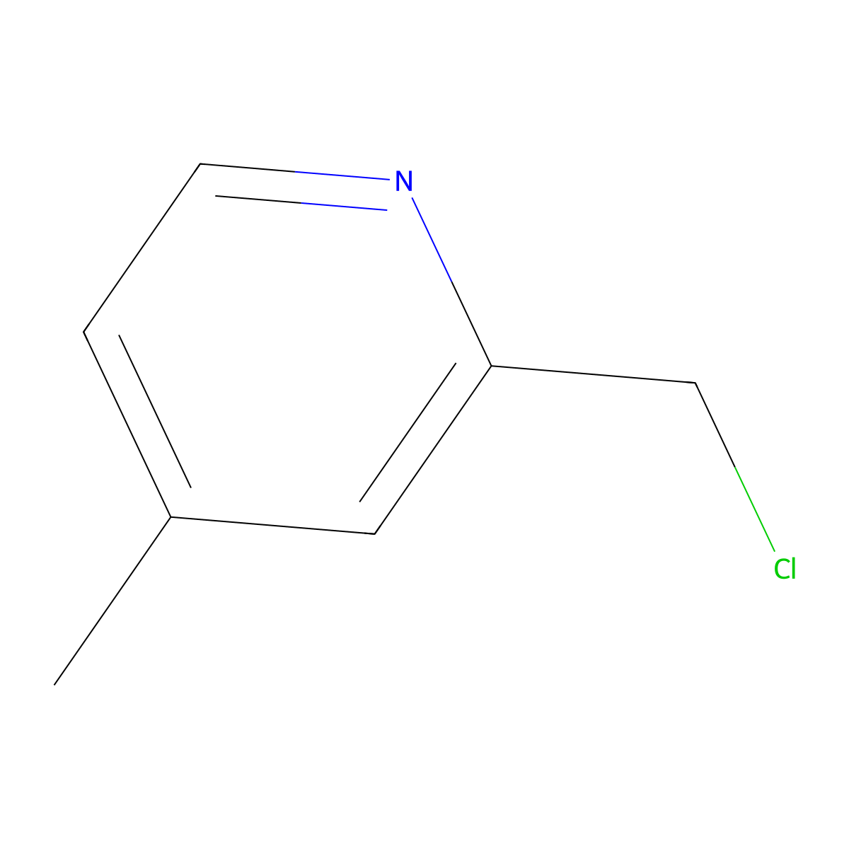 2-(Chloromethyl)-4-methylpyridine molecular structure, CAS 38198-16-2