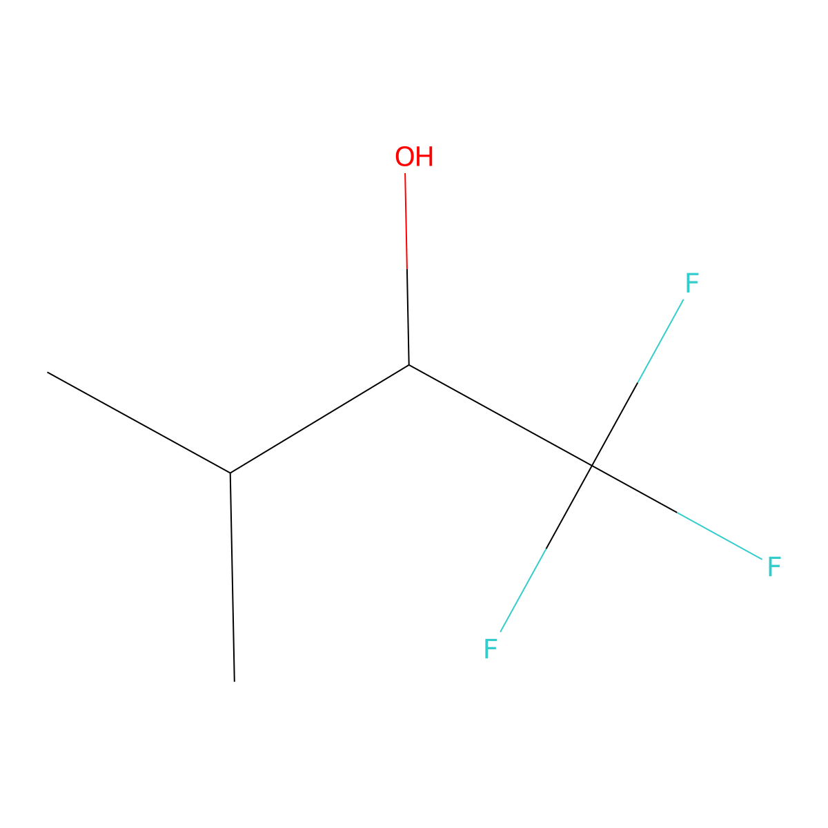 1,1,1-Trifluoro-3-methylbutan-2-ol molecular structure, CAS 382-02-5