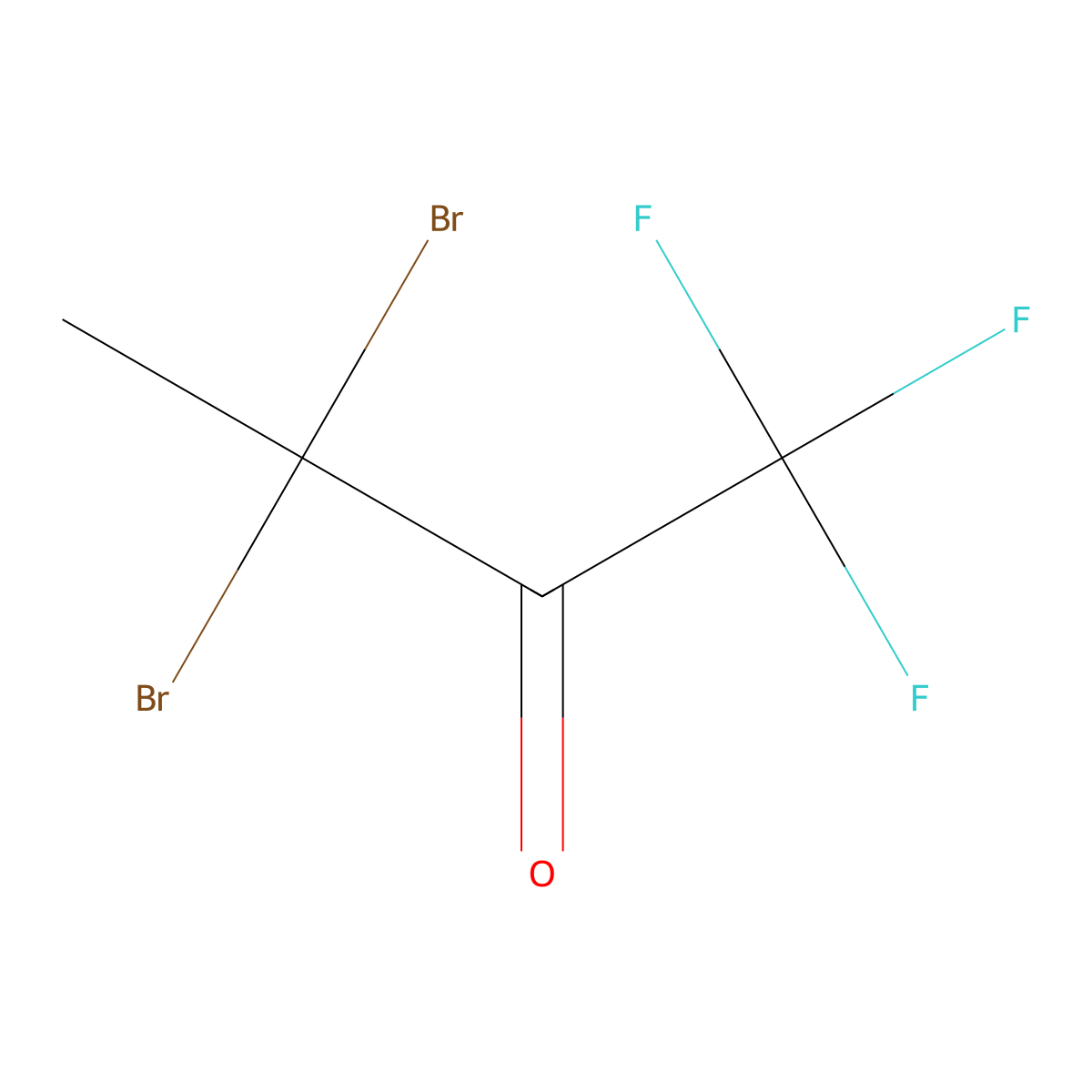 3,3-Dibromo-1,1,1-trifluorobutan-2-one molecular structure, CAS 382-12-7