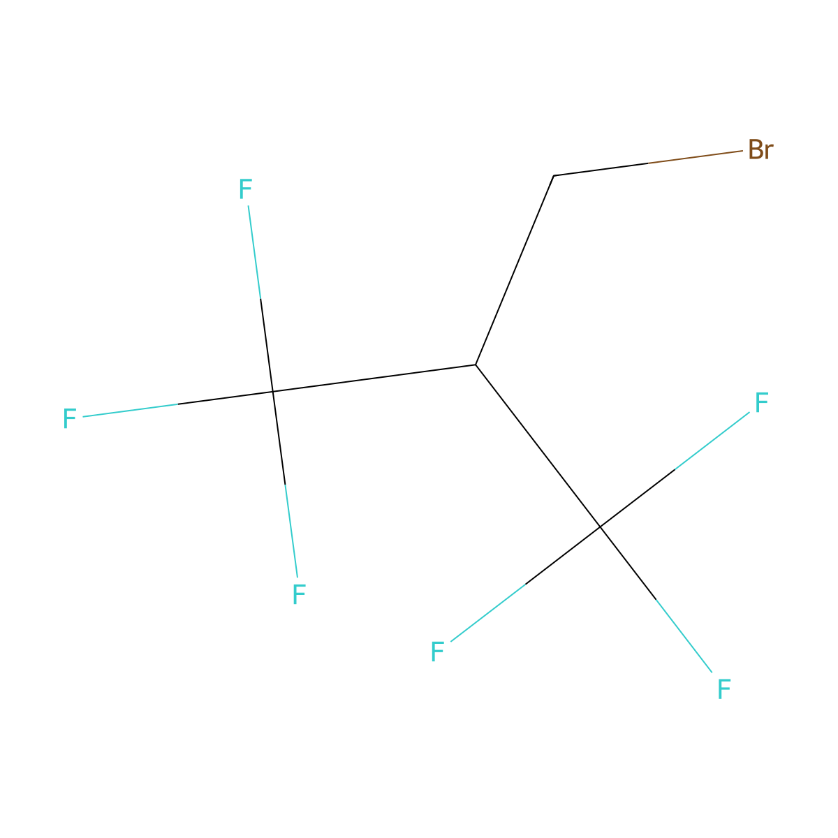 2-(Bromomethyl)-1,1,1,3,3,3-hexafluoropropane molecular structure, CAS 382-14-9