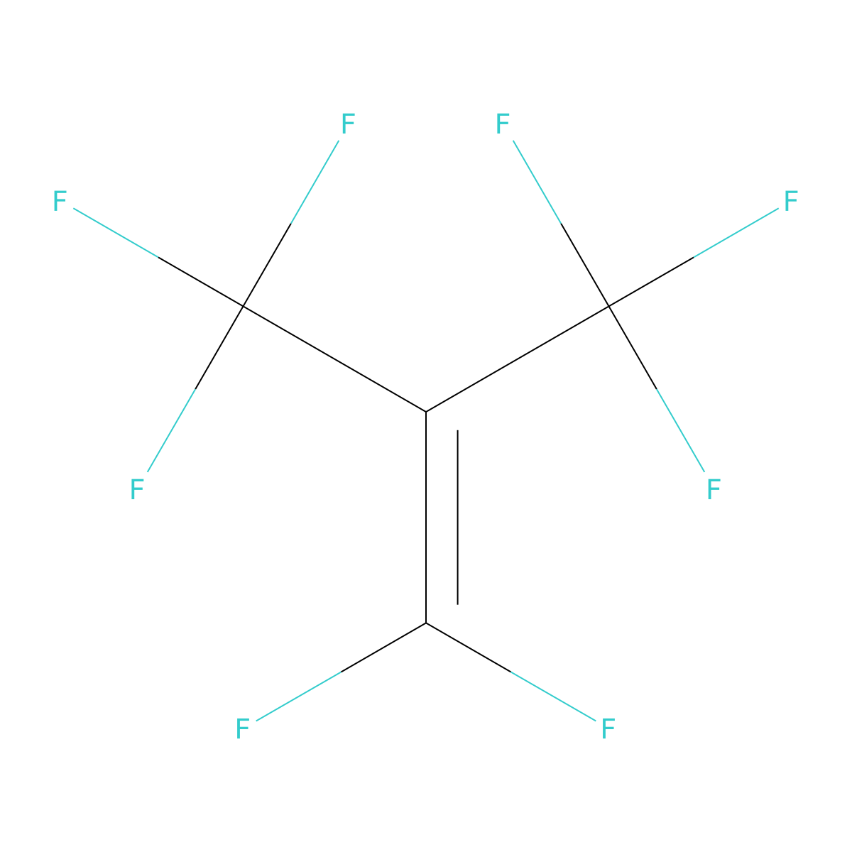 1,1,3,3,3-Pentafluoro-2-(trifluoromethyl)-1-propene molecular structure, CAS 382-21-8