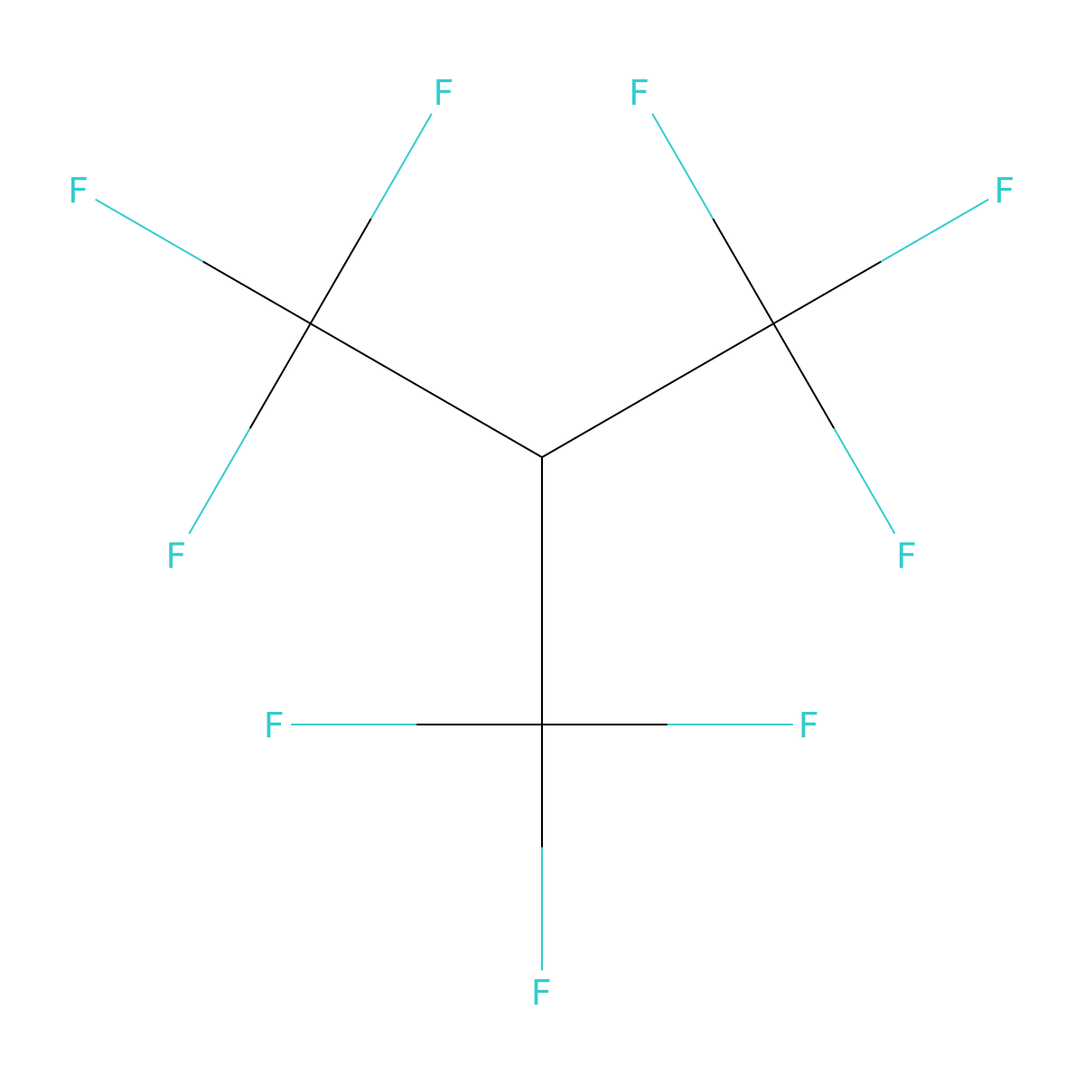 2-(Trifluoromethyl)-1,1,1,3,3,3-hexafluoropropane molecular structure, CAS 382-24-1