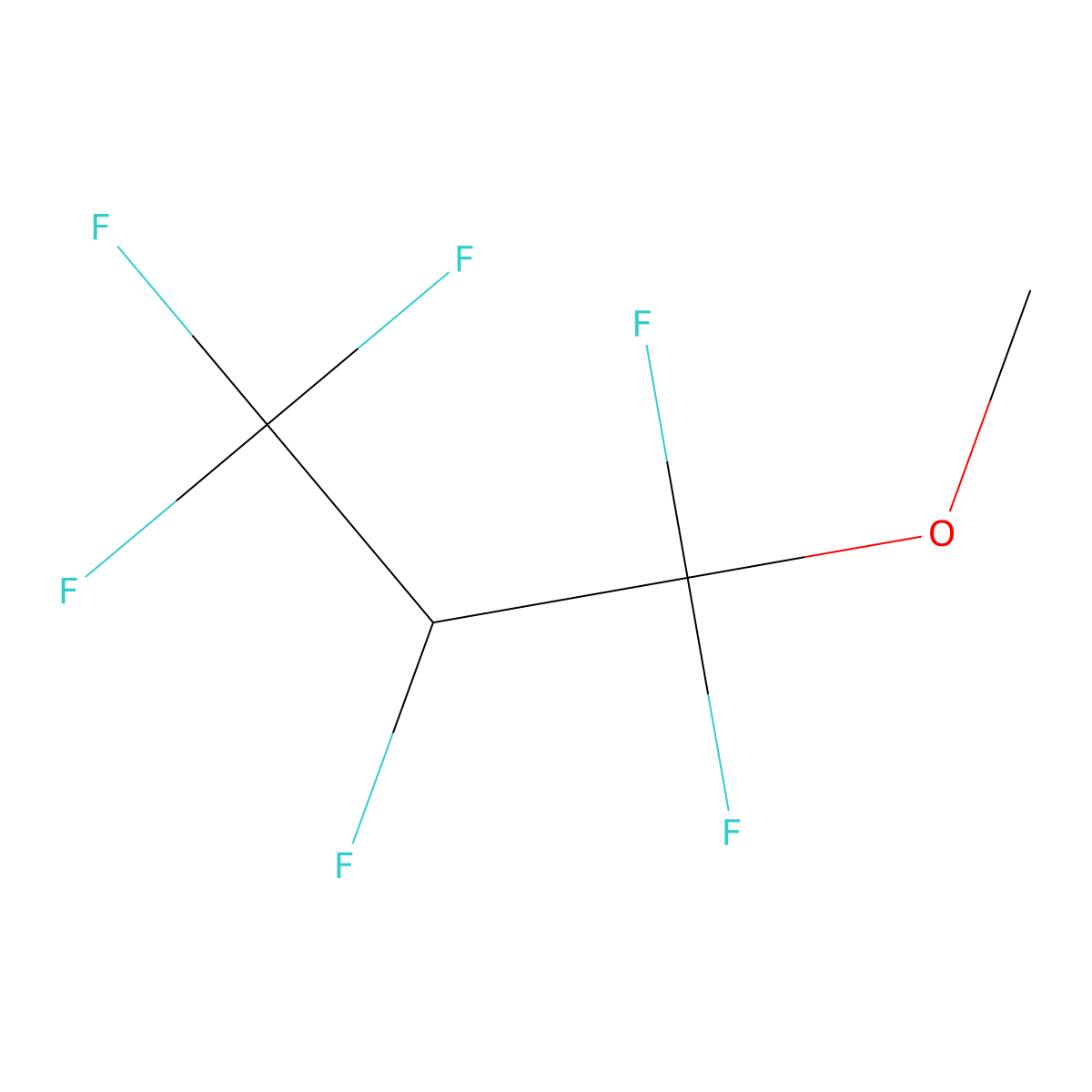 1,1,2,3,3,3-Hexafluoropropyl methyl ether molecular structure, CAS 382-34-3