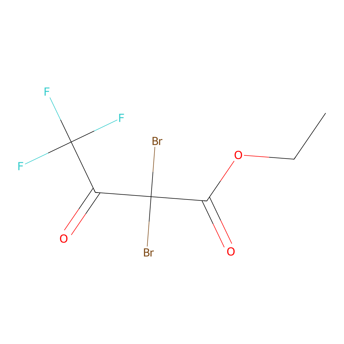 Ethyl trifluoroacetyldibromoacetate molecular structure, CAS 382-40-1