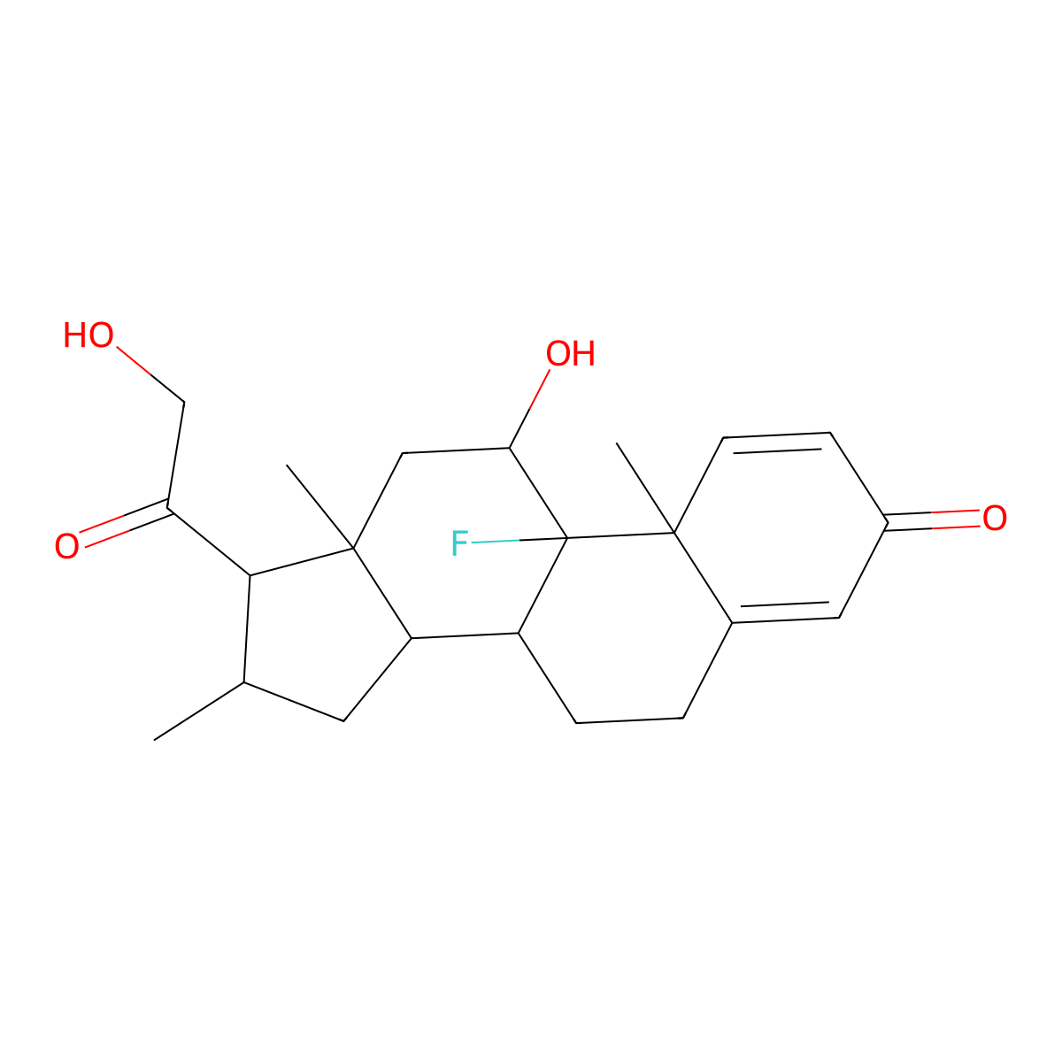 Desoximetasone molecular structure, CAS 382-67-2