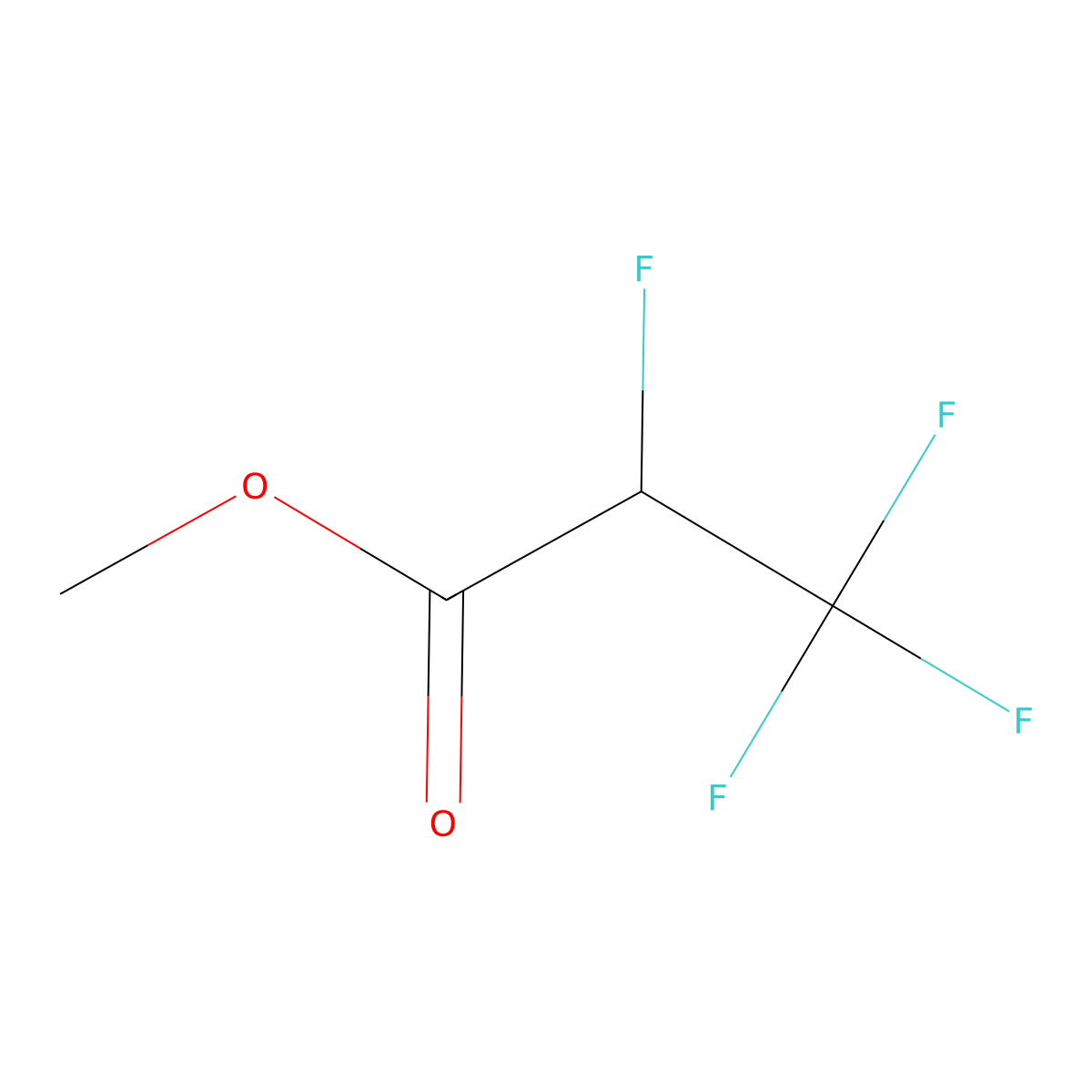 Methyl 2,3,3,3-tetrafluoropropanoate molecular structure, CAS 382-93-4