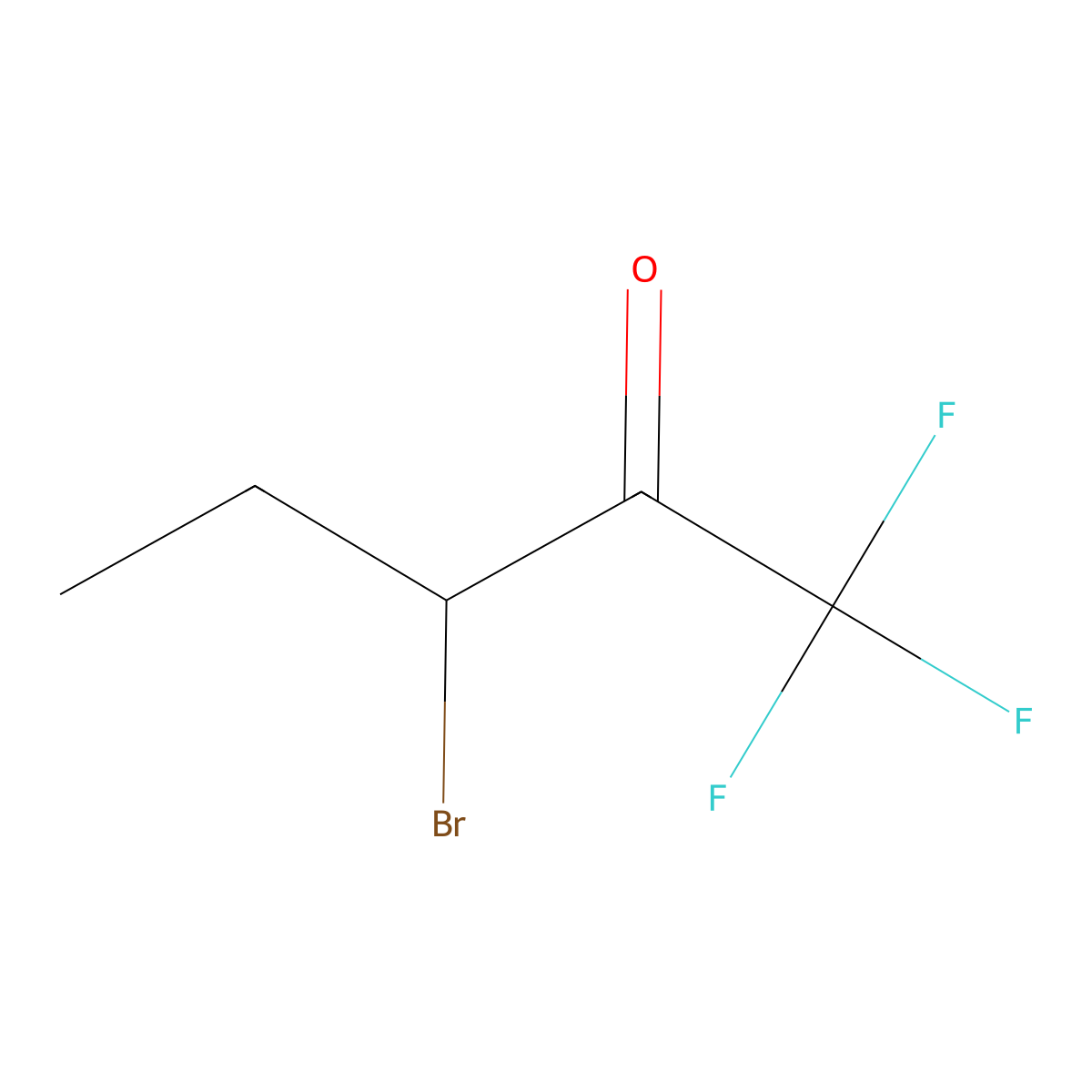 3-Bromo-1,1,1-trifluoropentan-2-one molecular structure, CAS 382-94-5