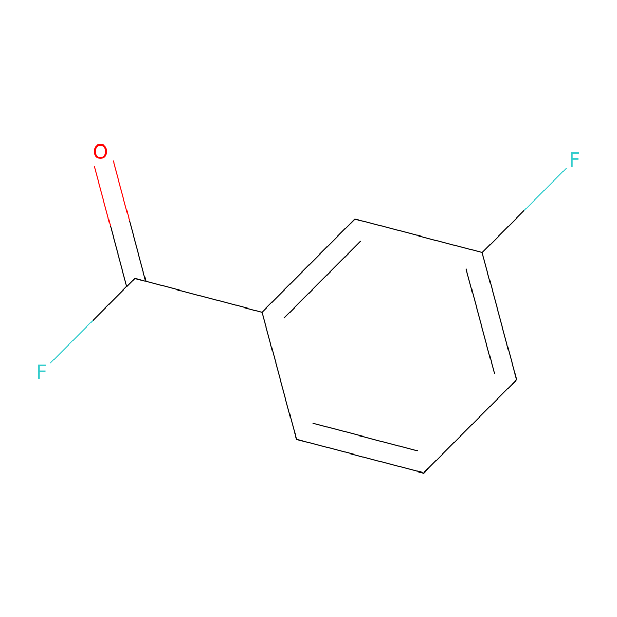 3-Fluorobenzoyl fluoride molecular structure, CAS 3820-58-4