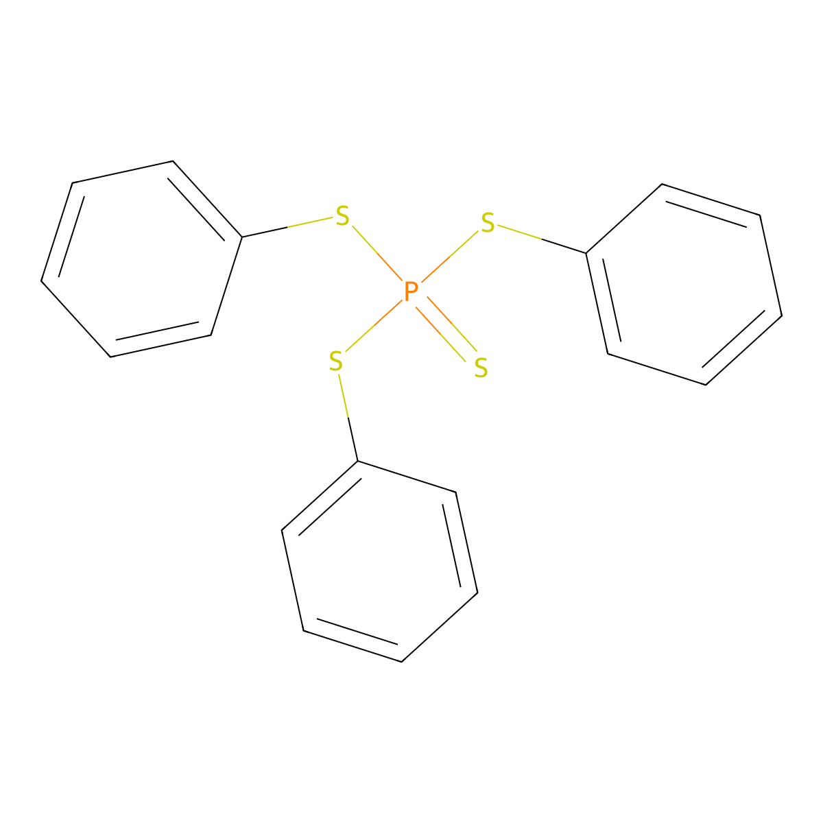 Triphenyl tetrathiophosphate molecular structure, CAS 3820-71-1