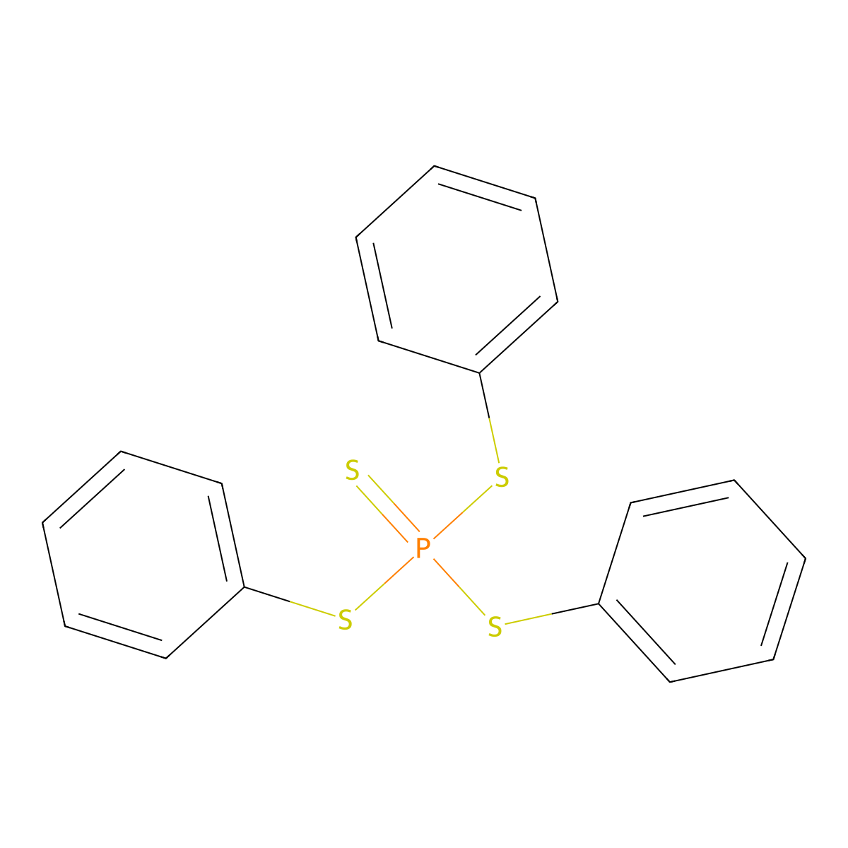 Triphenyl tetrathiophosphate molecular structure, CAS 3820-71-1