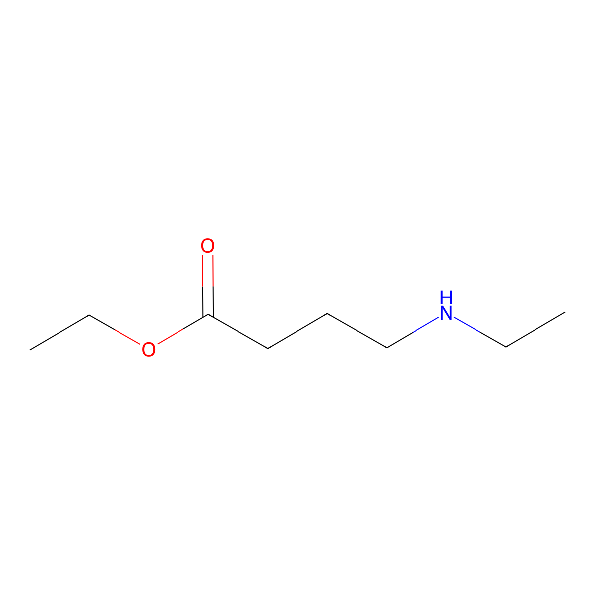 Ethyl 4-(ethylamino)butanoate molecular structure, CAS 38201-05-7
