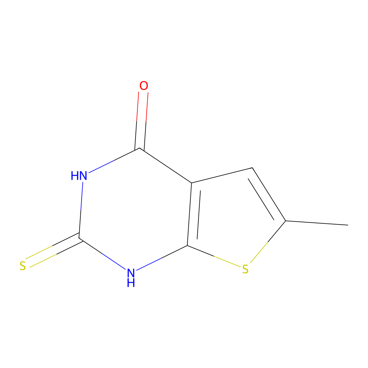 2-Mercapto-6-methylthieno[2,3-d]pyrimidin-4(3H)-one molecular structure, CAS 38201-63-7