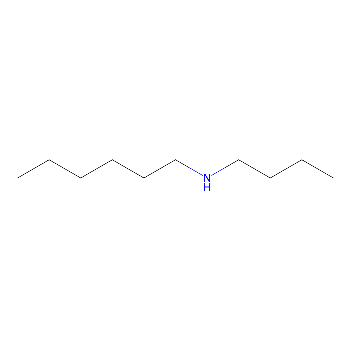 N-n-butyl-n-hexylamine molecular structure, CAS 38202-69-6