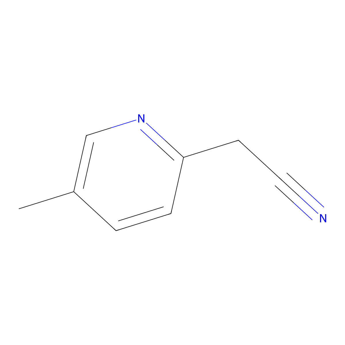 2-(5-Methylpyridin-2-yl)acetonitrile molecular structure, CAS 38203-08-6