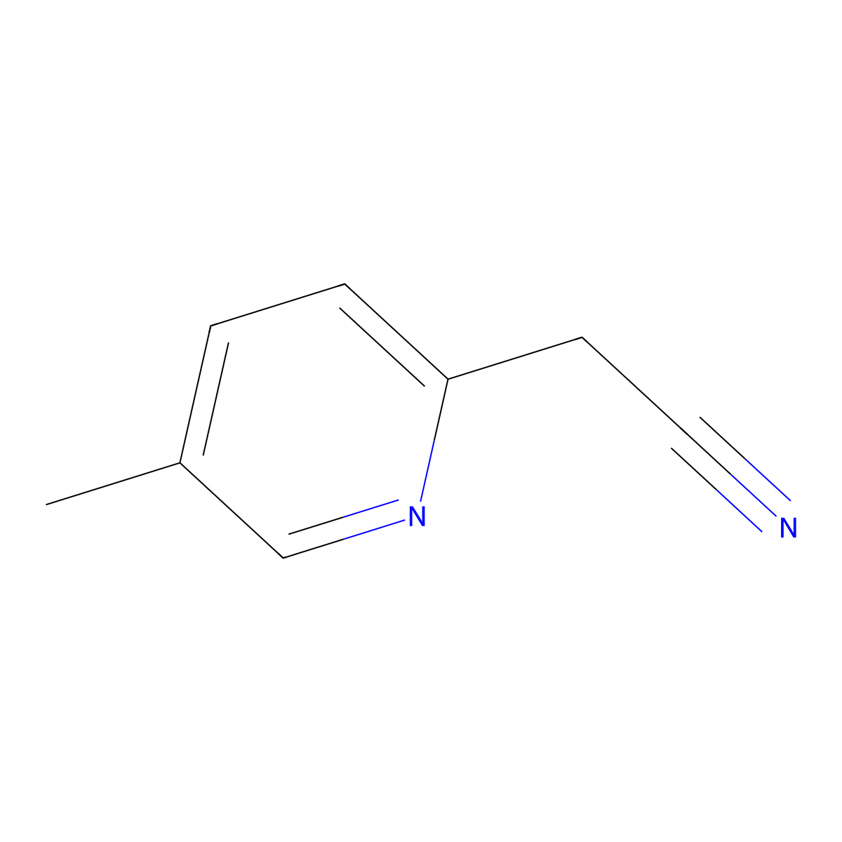 2-(5-Methylpyridin-2-yl)acetonitrile molecular structure, CAS 38203-08-6
