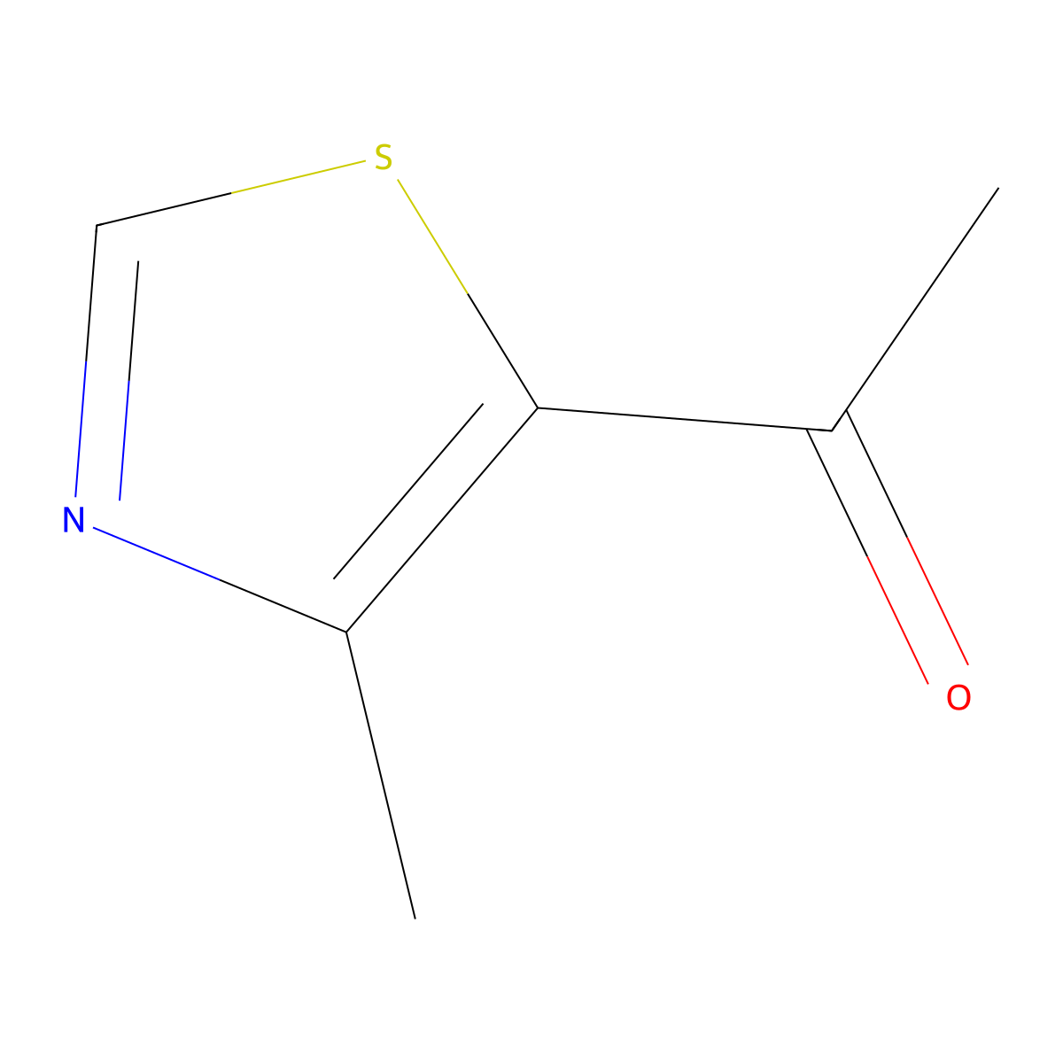 5-Acetyl-4-methylthiazole molecular structure, CAS 38205-55-9