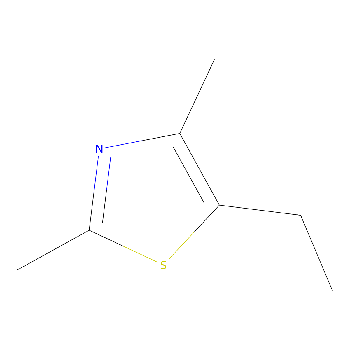 5-Ethyl-2,4-dimethylthiazole molecular structure, CAS 38205-61-7