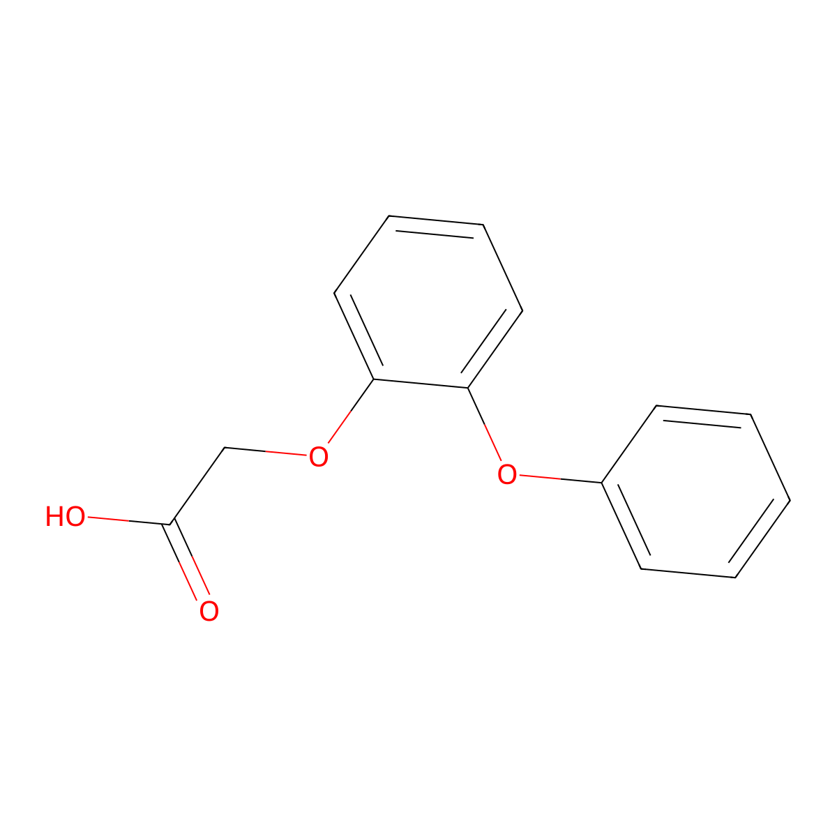 2-(2-Phenoxyphenoxy)acetic acid molecular structure, CAS 38207-00-0