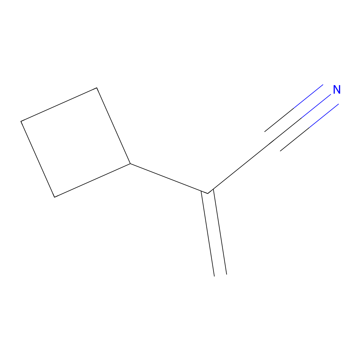 2-Cyclobutylprop-2-enenitrile molecular structure, CAS 38208-22-9